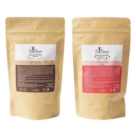 скраб Ягода + скраб Кафе и Ванилия